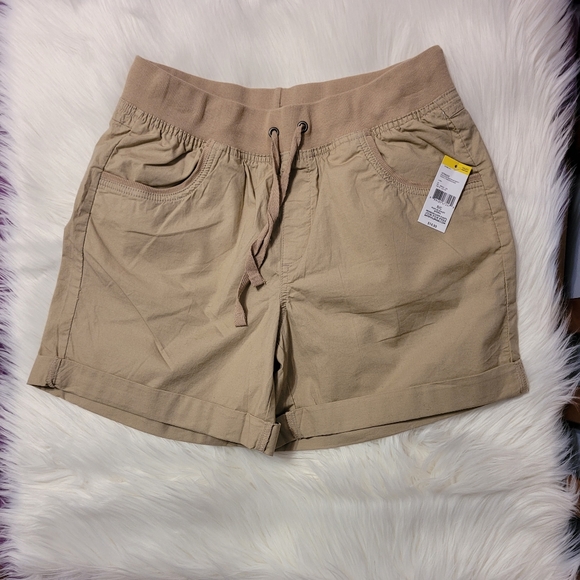 Laura Scott Poplin Short, Size Small, Color Khaki - Picture 3 of 5